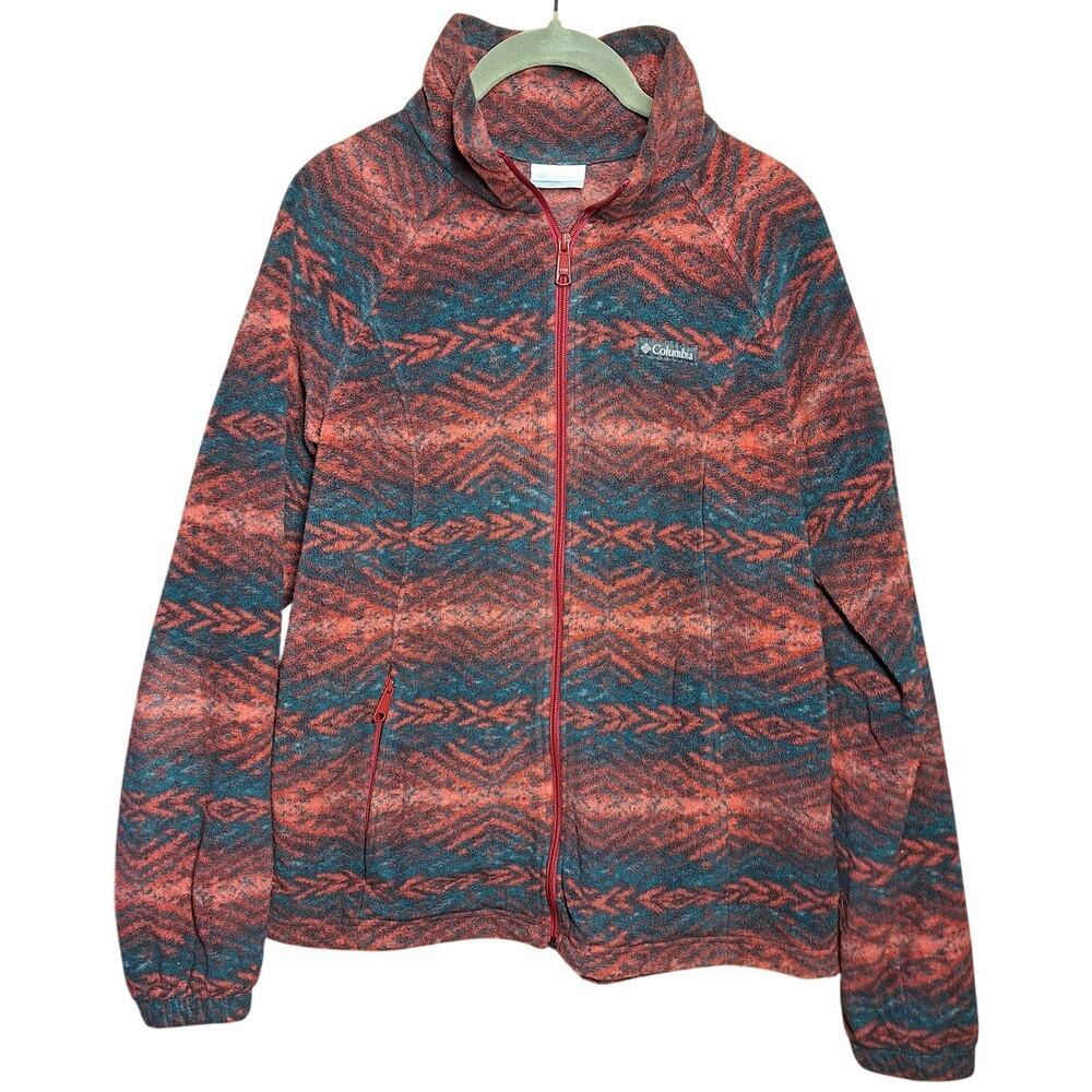 Columbia Benton springs Aztec print fleece long-sleeved fullzip jacket geometric